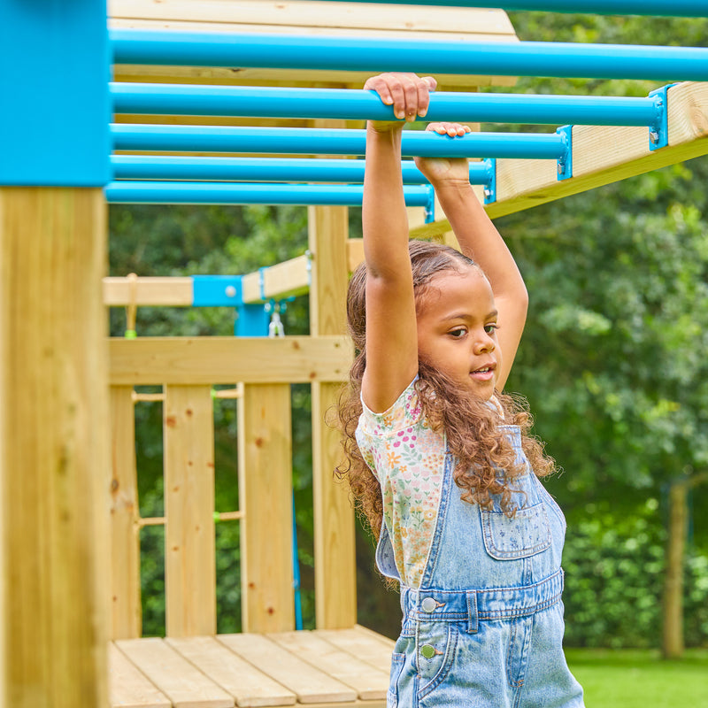 TP Skywood Wooden Play Tower with Super Wavy Slide, Sky Deck, Monkey Bars & Skyline with Rapide Swing Seat - FSC<sup>&reg;</sup> certified