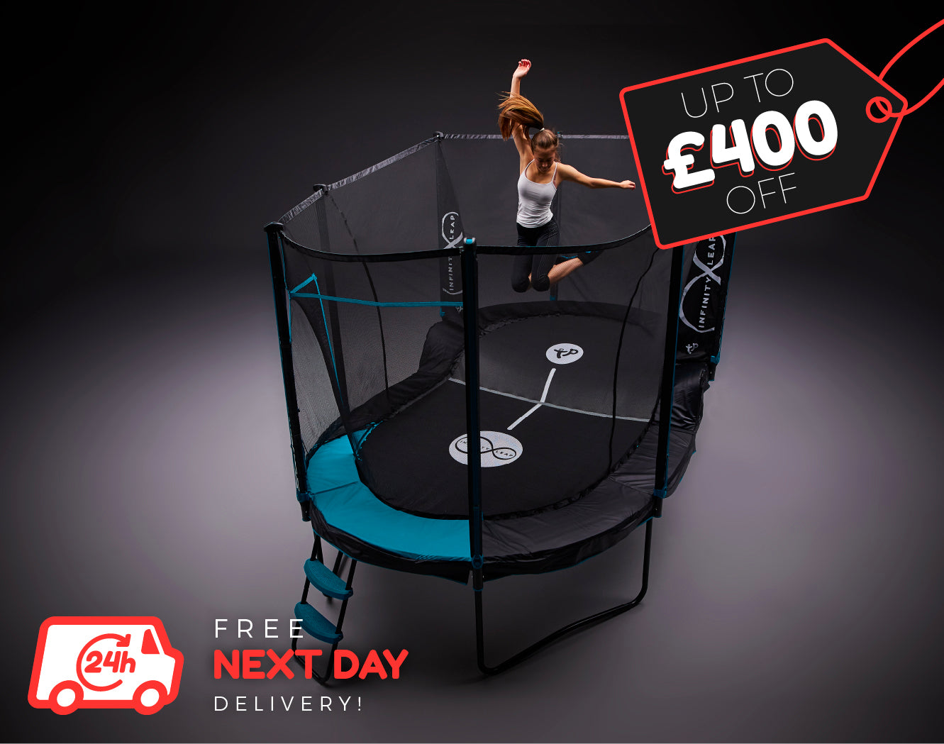 Black shop friday trampoline