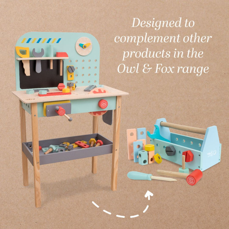 Owl & Fox Wooden Tool Caddy - FSC® certified