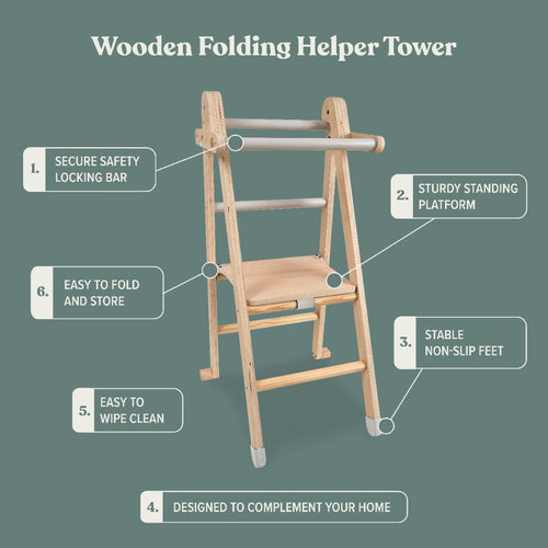 TP Active-Tots Pikler Style Wooden Folding Helper Tower - FSC® certified