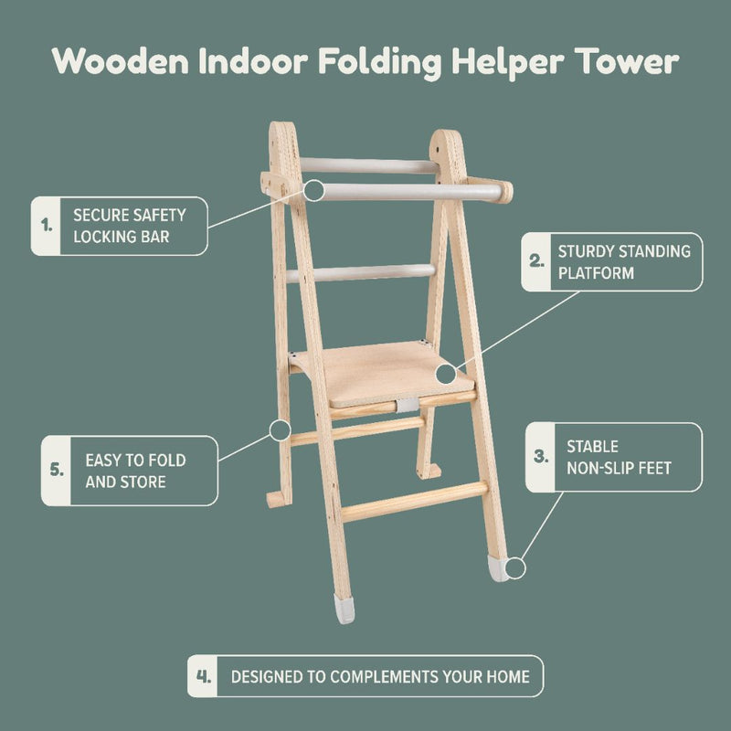 TP Active-Tots Pikler Style Wooden Folding Helper Tower - FSC® certified