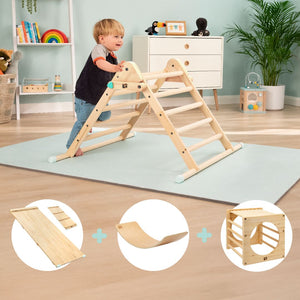 Active-Tots Pikler Style Climbing Triangle, Bridge, Climbing Cube & Balance Board - FSC® certified