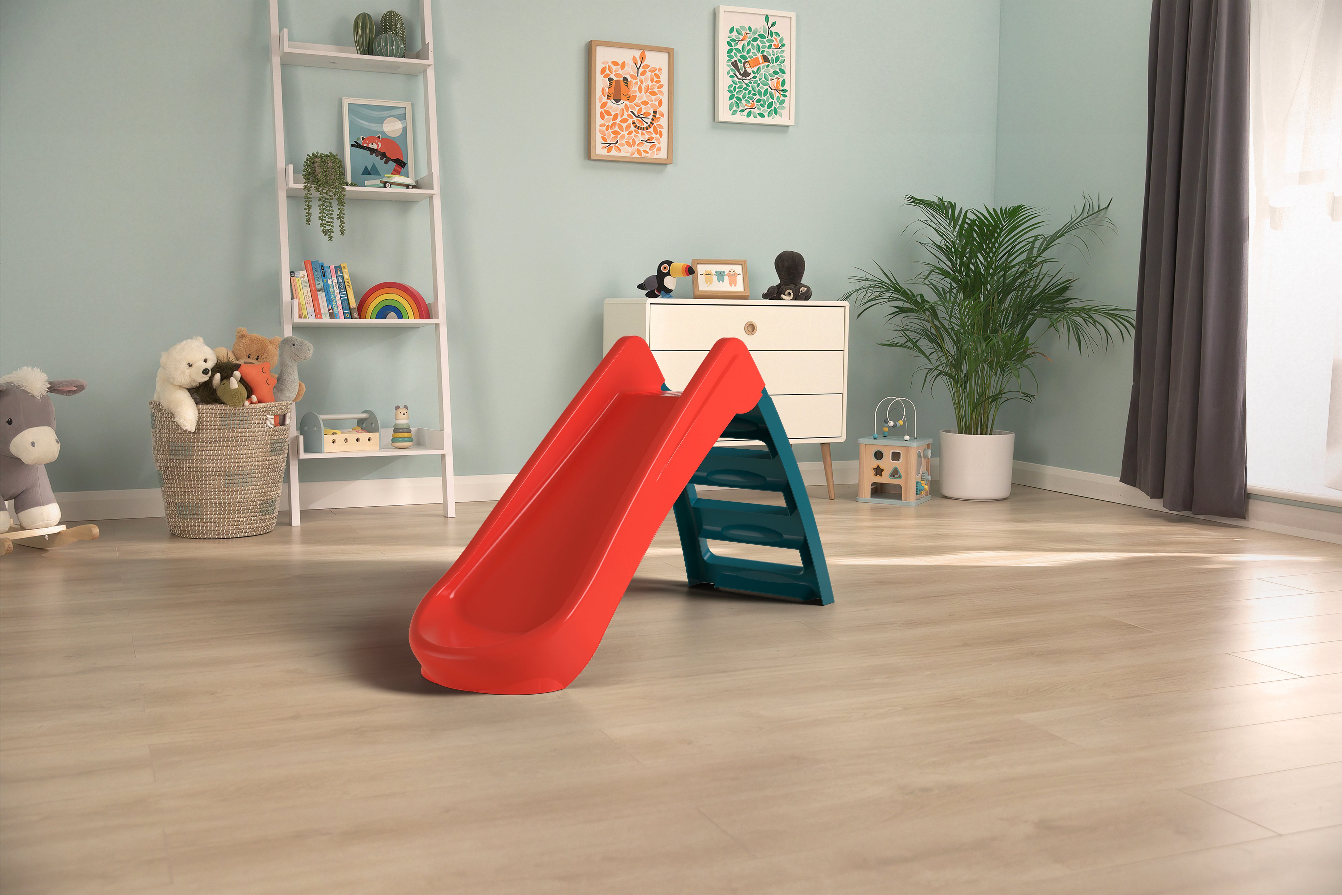 Wooden Indoor Kids Folding Slide Toddler Indoor Wooden Slide for hot Living Room and