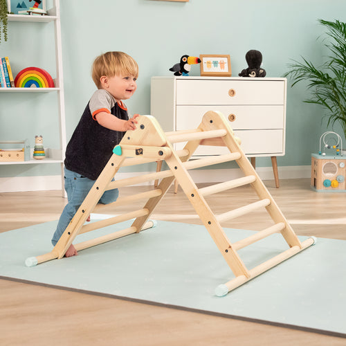 TP Active-Tots Pikler Style Wooden Climbing Triangle With Wooden Play Easel - FSC® certified