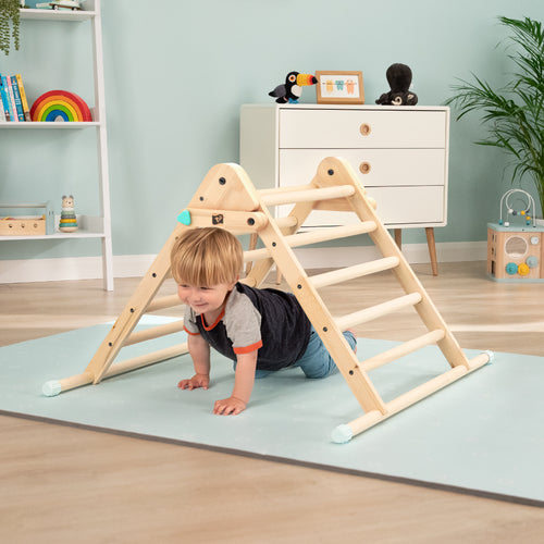 TP Active-Tots Pikler Style Wooden Climbing Triangle With Wooden Play Easel - FSC® certified