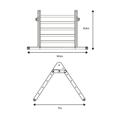 TP Active-Tots Pikler Style Wooden Climbing Triangle With Wooden Play Easel - FSC® certified