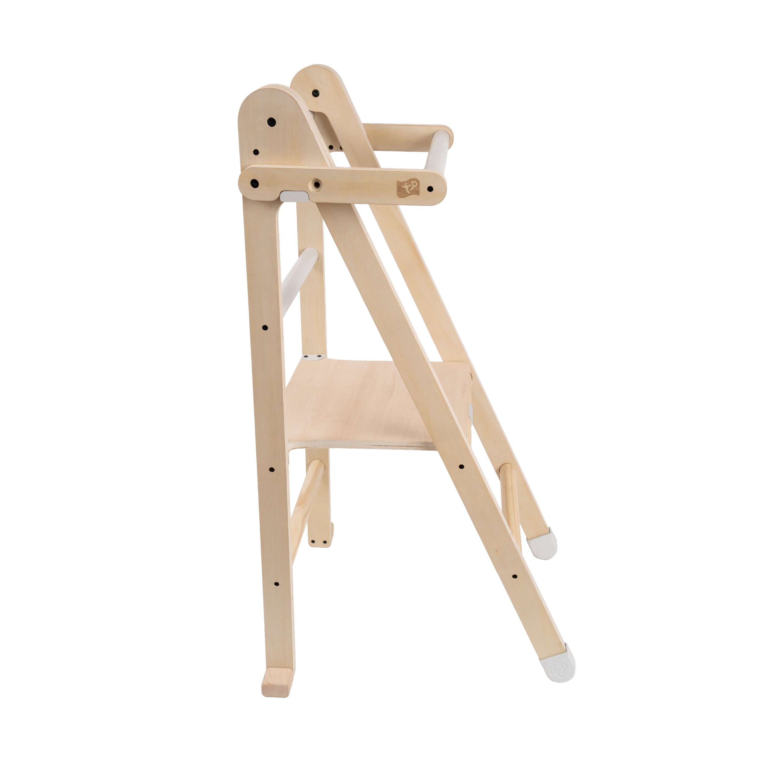 Kitchen Tower and Learning Stool authentic Set, Wooden Foldable Toddler Tower and Step Sto