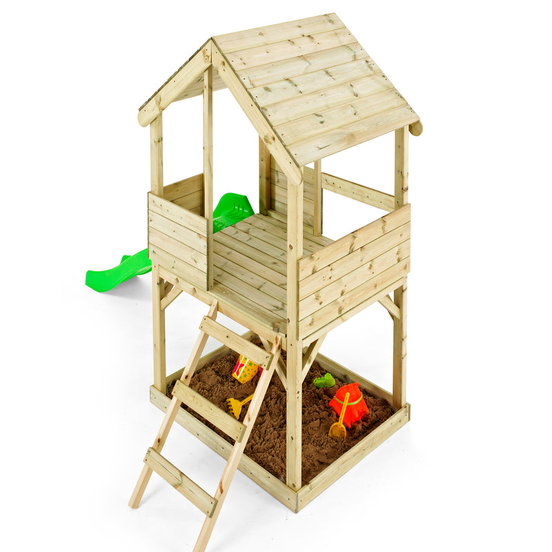 TP Wooden Playhouse With 6ft Slide