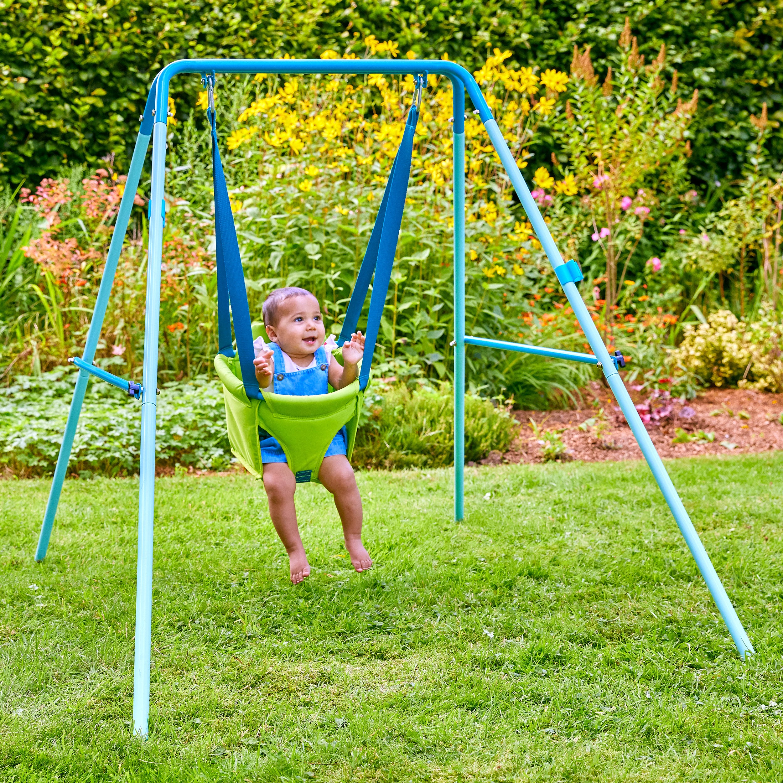 Fold away cheap baby swing