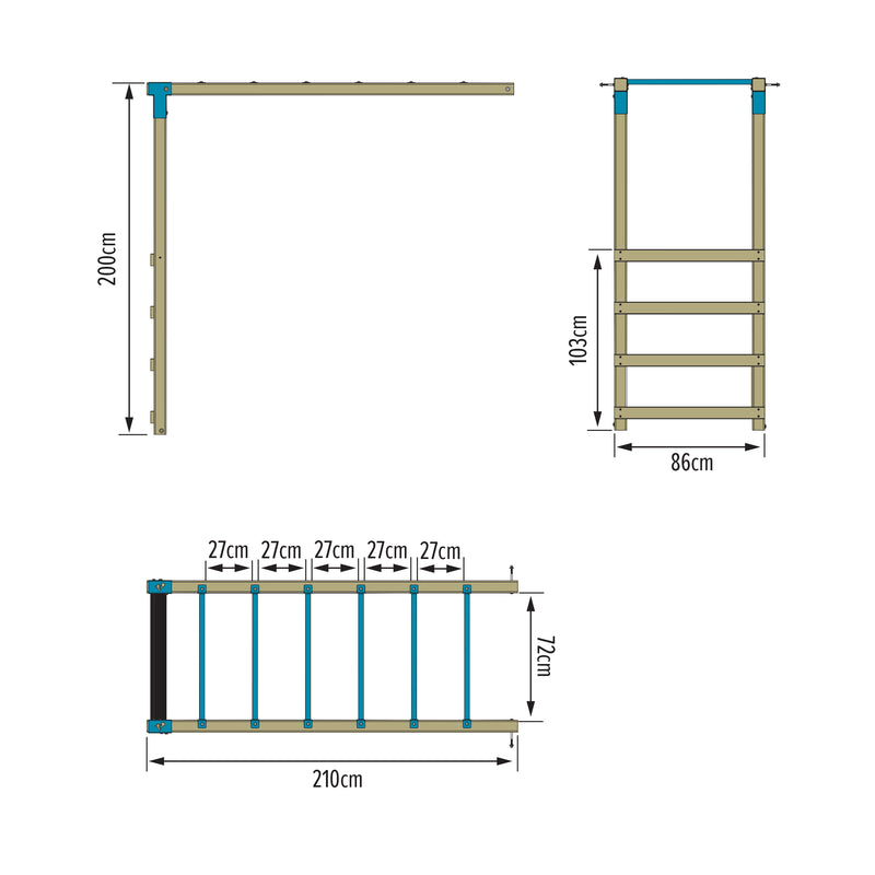 TP Skywood Monkey Bars - FSC® certified