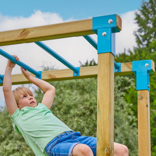 TP Skywood Wooden Play Tower with Ripple Slide, Monkey Bars & Double Swing Arm - FSC® certified