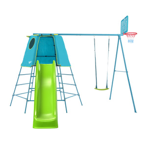TP Explorer Metal Climbing Frame Set with Ripple Slide & Basketball Hoop