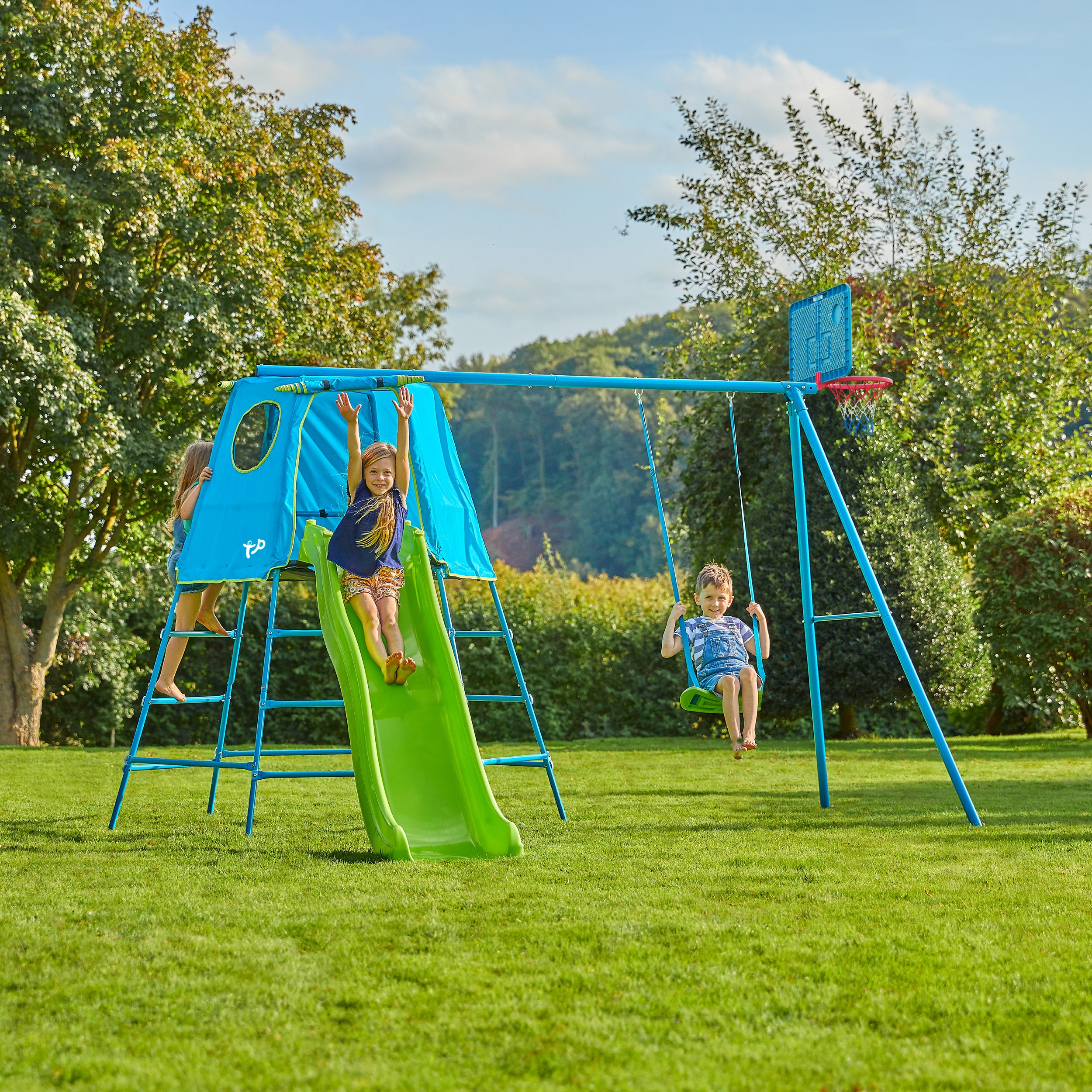 Tp explorer metal climbing frame on sale set & slide