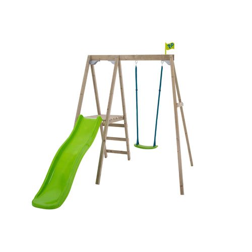 TP Forest Multiplay Single Wooden Swing & Slide Set - FSC® certified