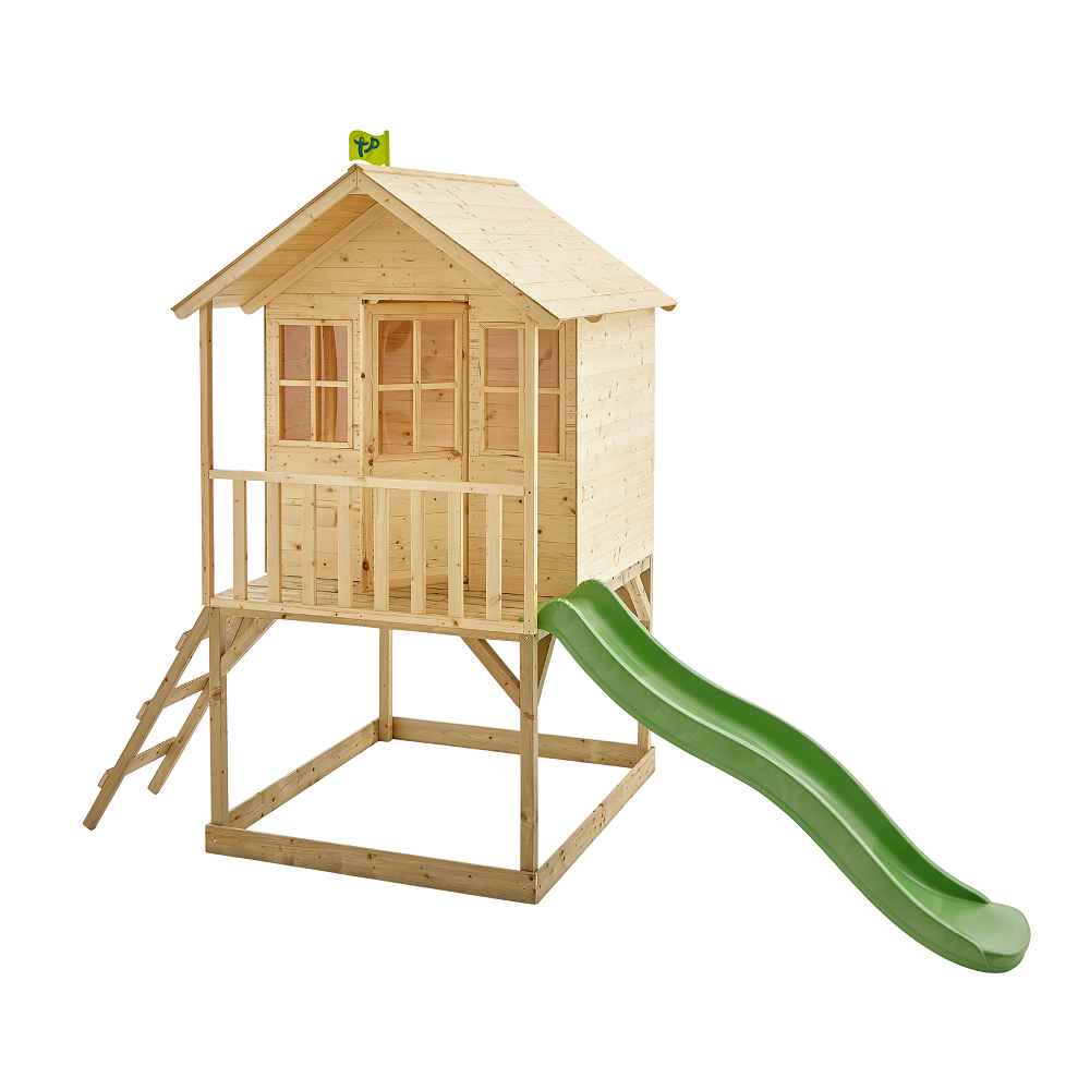 TP Hill Top Tower Wooden Playhouse with Slide - FSC® certified