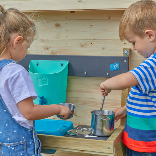 TP Hideaway Wooden Playhouse with Mud Kitchen - FSC® certified