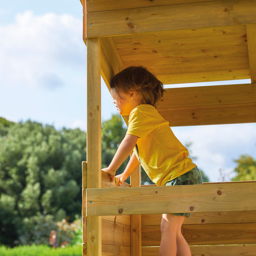 TP Treetops Wooden Tower Playhouse with Toy Box - FSC® certified