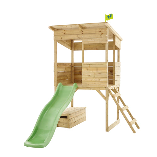 TP Treetops Wooden Tower Playhouse with Toy Box and Slide - FSC® certified