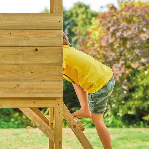 TP Treetops Wooden Tower Playhouse with Toy Box and Slide - FSC® certified