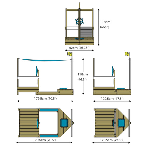 Ahoy Wooden Playboat - FSC® certified