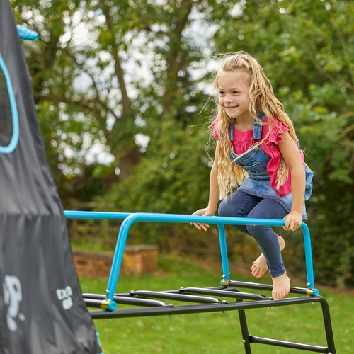 TP Explorer Metal Climbing Frame Set with Ripple Slide and Jungle Run Black Edition